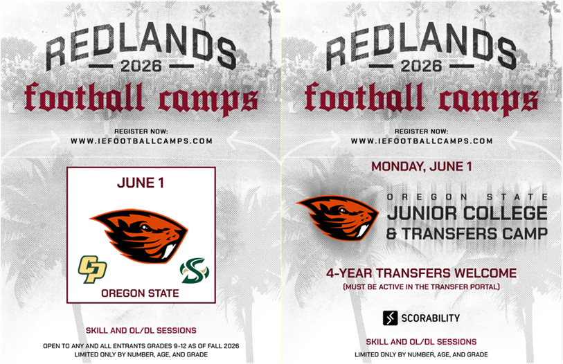 UofR_Football's tweet photo. Oregon State June 1 Camp Update ⬇️

🕛 12:00 PM – JC Camp Check-In
🏈 3:15 PM – High School Skill Camp Check-In
💪 6:30 PM – High School OL/DL Camp Check-In

Registration: https://t.co/Reu9IszTYu

Limited capacity.

More schools will be added soon! https://t.co/ZqdVwbniIZ