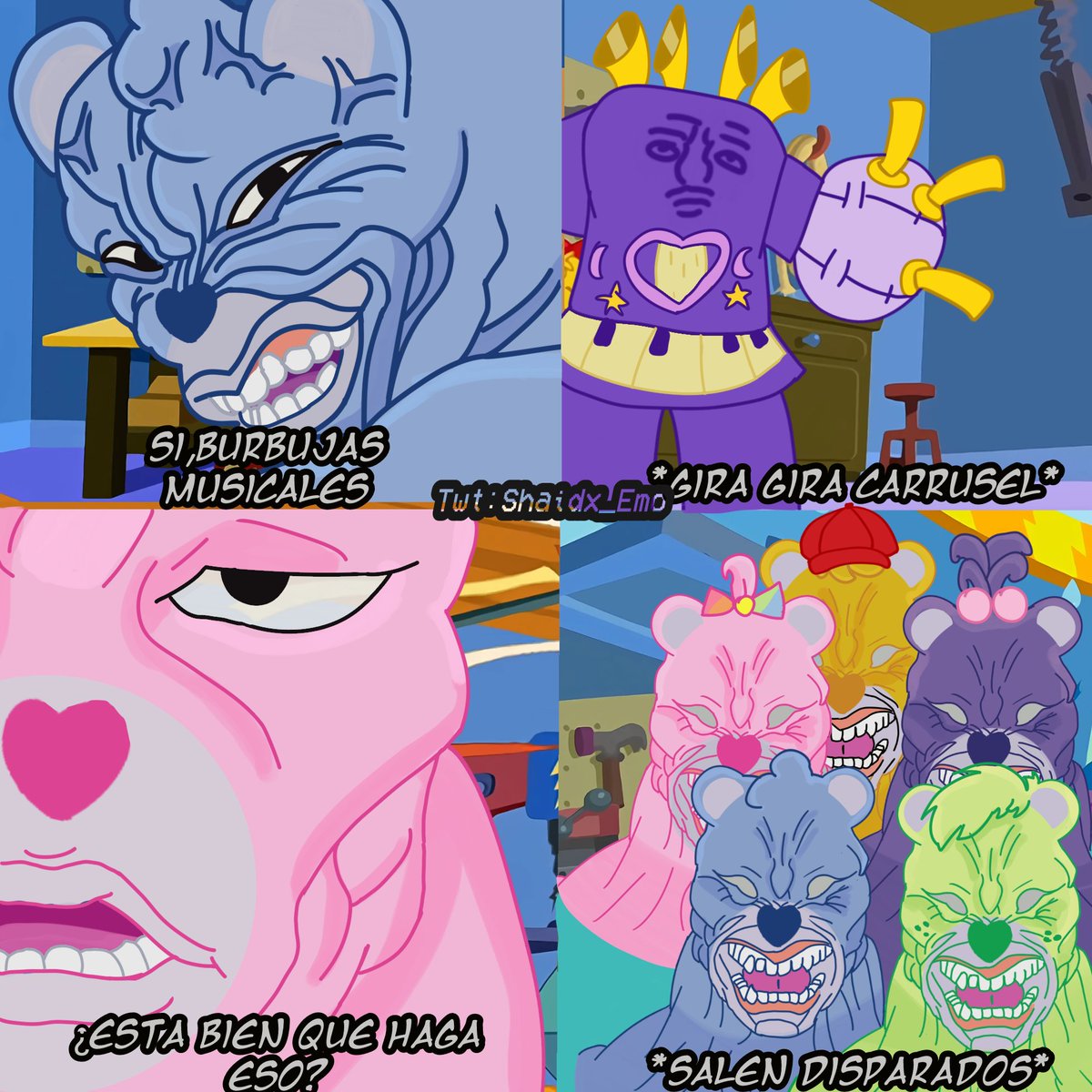 Shaidx_Emo's tweet photo. Otro CuriOsito en lo que esperan el Au ,y con video de yapa mis Kins.
#caretwt #carebears #Grumpybear #Cheerbear #Baki https://t.co/iaqVfBnBCE