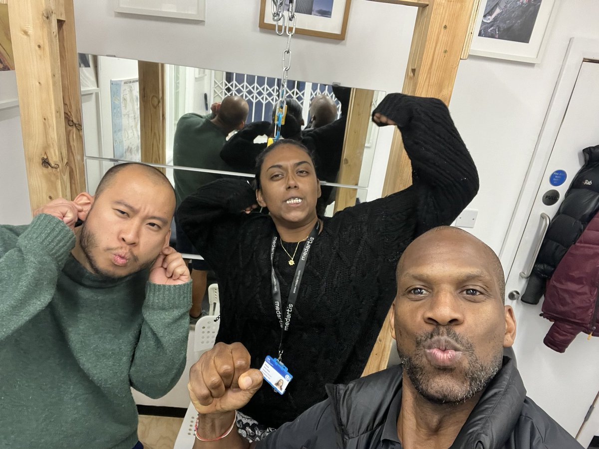 consultantPT's tweet photo. Yesterday we finished our reliability  study 4 a climbing 🧗🏽‍♀️specific upper limb testing battery for rehab and return to performance assessment 4 my ProfDoc @StMarys_SandC - Niki  with the guns was our 32nd participant … now we have Power! 💥 Massive thanks to Dan my wing man 🙏🏿 https://t.co/7EKdhp4coX