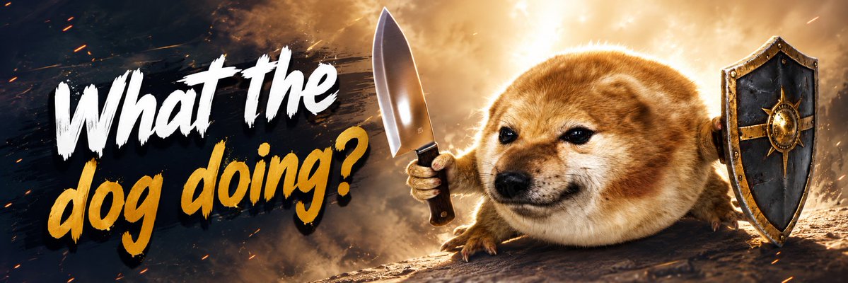 What the dog doing? | 我的刀盾 tweet media