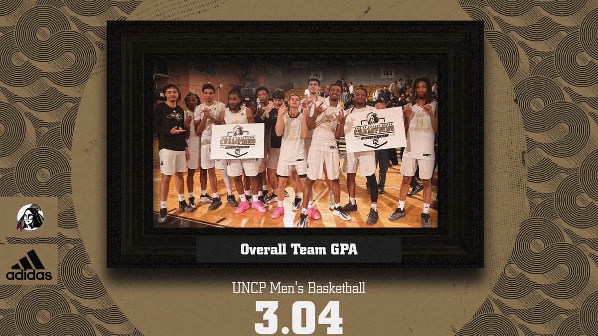 UNCP_MBB's tweet photo. Getting it done on the court and in the classroom! 🏀📚

25-26 Academic Year
Team GPA: 3.04
5 Honor’s List
2 Chancellor’s List
11 GPA’s over 3.0
9 Bachelor’s Degree Graduates
#BraveNation https://t.co/5lCRjbAMDp