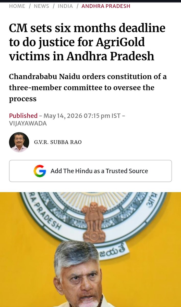 AP_Agrigold's tweet photo. @MythriOfficial @tarak9999 @RaviBasrur @NTRArtsOfficial @NTRNeelFilm @TSeries CM sets six months deadline to do justice for #AgriGoldvictims in #AndhraPradesh

The date 6 months from May 14 2026- is Saturday, November 14, 2026 @PawanKalyan
@AndhraPradeshCM
@APDeputyCMO @Anitha_TDP
@naralokesh

#JusticeForAgriGoldPlotOwners
#AgriGoldPlotOwners #NTR #NTRNeel https://t.co/ADvBF7YF1A