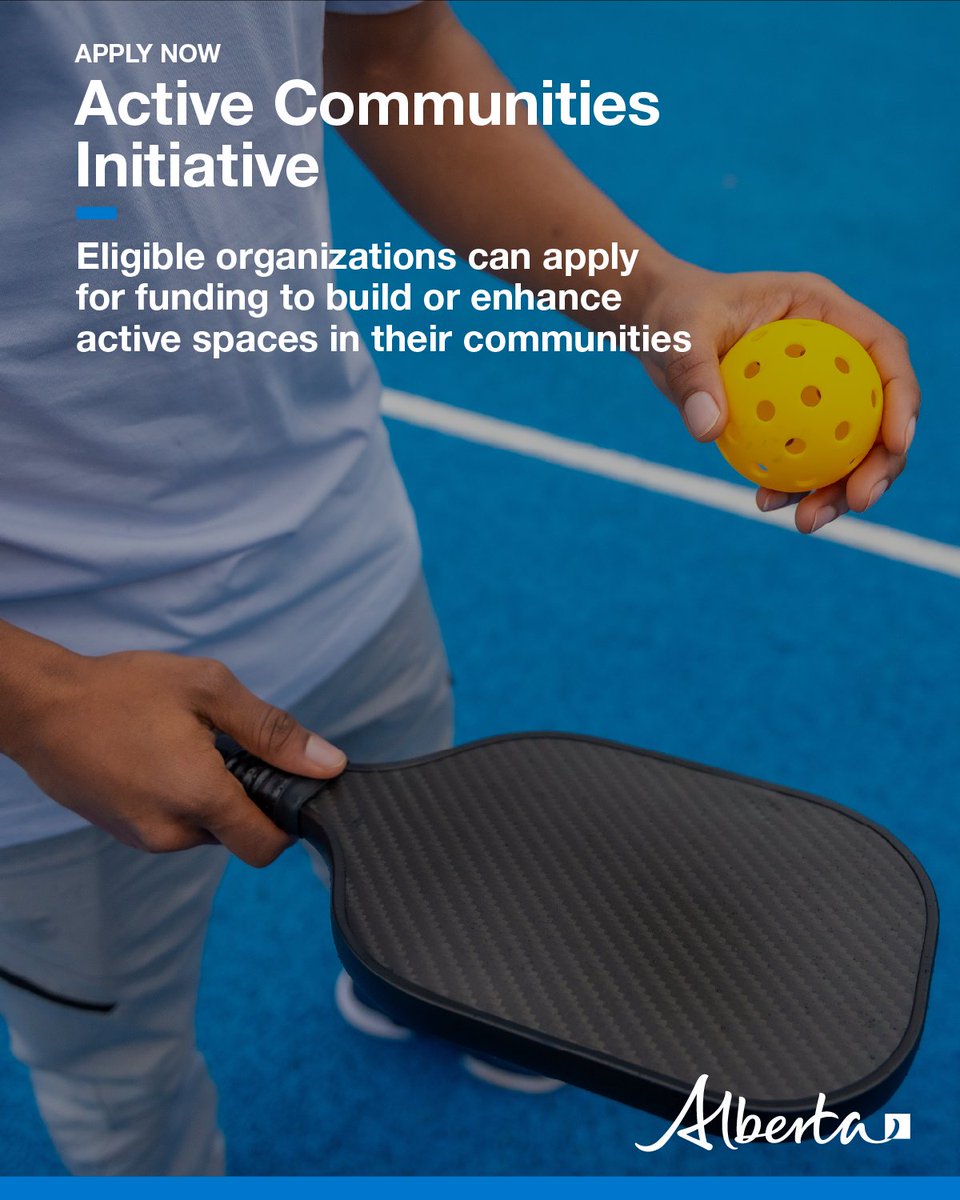 ABTourismSport's tweet photo. 🚨 Applications for the 2026 Active Communities Initiative close June 1. Successful grant recipients will be announced in the fall. 

Learn more: https://t.co/tfr0SV7jAc https://t.co/UbFIcqcVEF