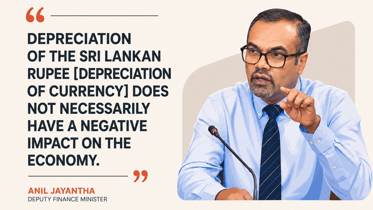 numberslka's tweet photo. Dr. Anil Jayantha would have a point if Sri Lanka 🇱🇰 were China 🇨🇳.

⭕️ Sri Lanka has an $8 billion trade deficit and total external debt of over $50 billion. 

⭕️ A weaker rupee may help sectors like exports in theory, but Sri Lanka imports far more than it exports. Depreciation will result in higher import costs, higher debt repayment costs, more inflation, and greater pressure on the economy.

⭕️ For a debt-ridden, import-dependent economy like Sri Lanka, the combined macroeconomic impact of rupee depreciation is inescapably negative. There is no way around it.

#SriLanka