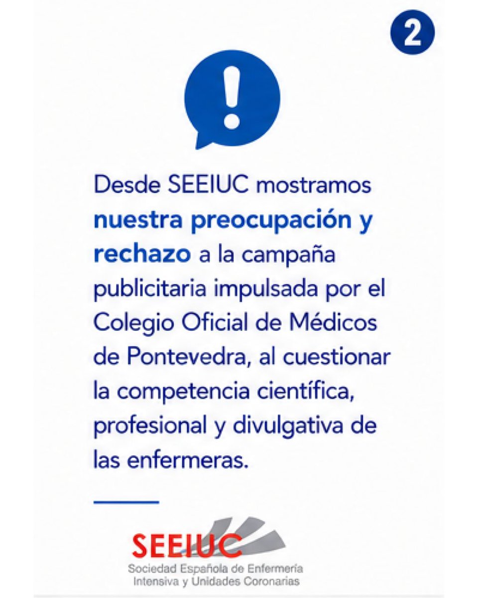 seeiucoficial's tweet photo. COMUNICADO OFICIAL SEEIUC

Desde SEEIUC queremos expresar nuestra preocupación y rechazo ante la reciente campaña publicitaria impulsada por el Colegio Oficial de Médicos de Pontevedra, al considerar que proyecta un mensaje desafortunado a nuestra profesión https://t.co/LK9mWTJygq