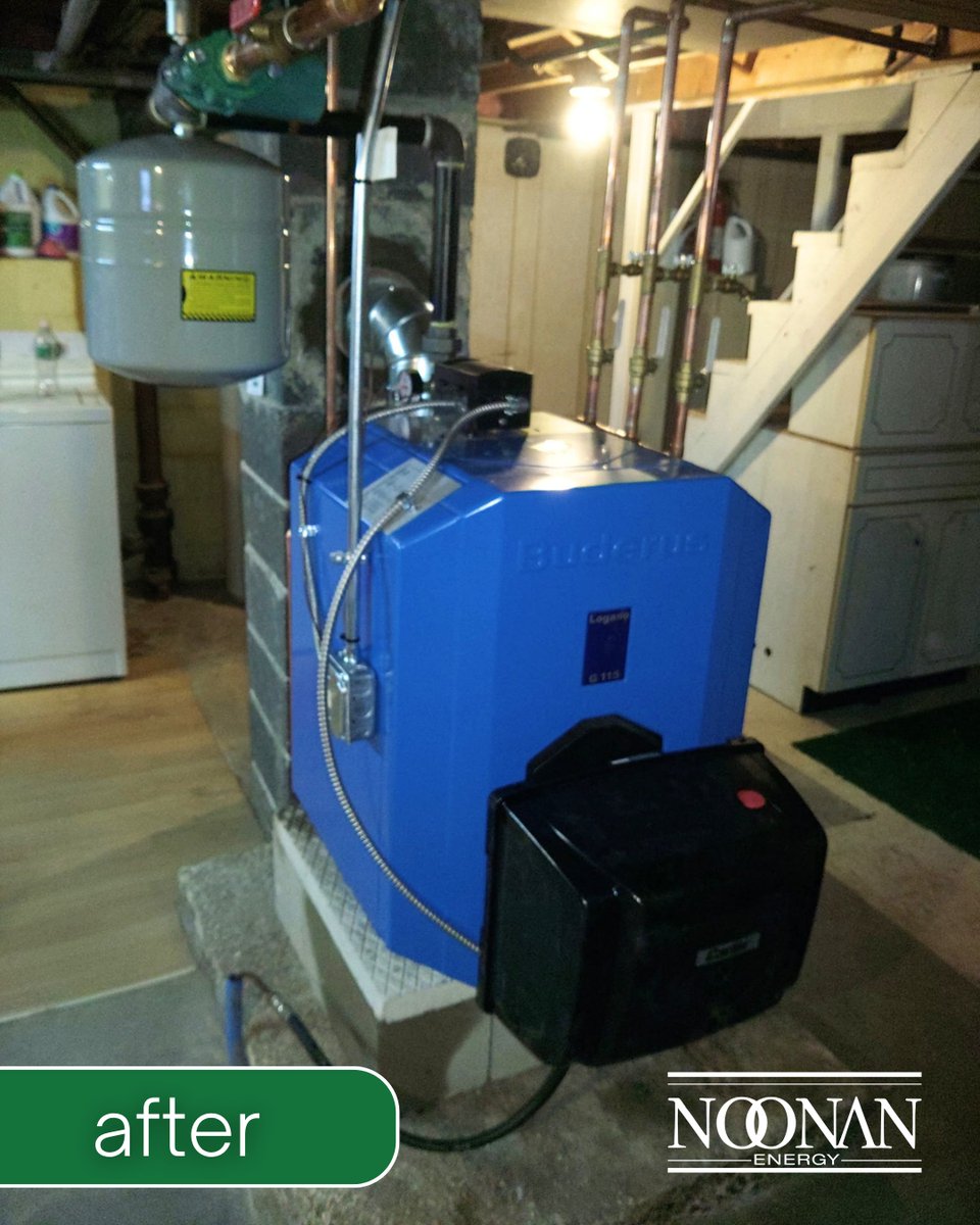 NoonanEnergy's tweet photo. Noonan Energy replaced an older heating system in this Chicopee home with a new Buderus boiler designed for efficiency and reliability. If your system is showing its age, an upgrade like this can make a huge difference. Schedule your consultation today: https://t.co/6UD5SPk3s6 https://t.co/B5i7DOgSXG