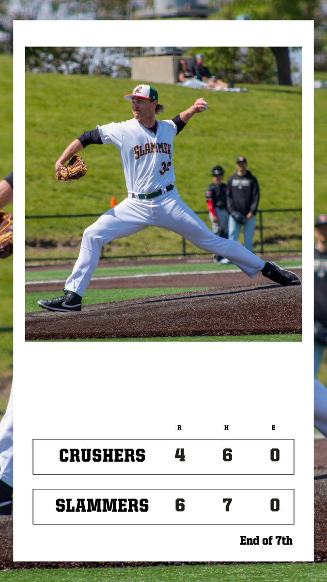JolietSlammers's tweet photo. Your score through 7 complete innings. After a 5 spot in the 7th from The Slammers!
#GetLockedIn #EducationDay #Baseball https://t.co/IErx3dxKeY