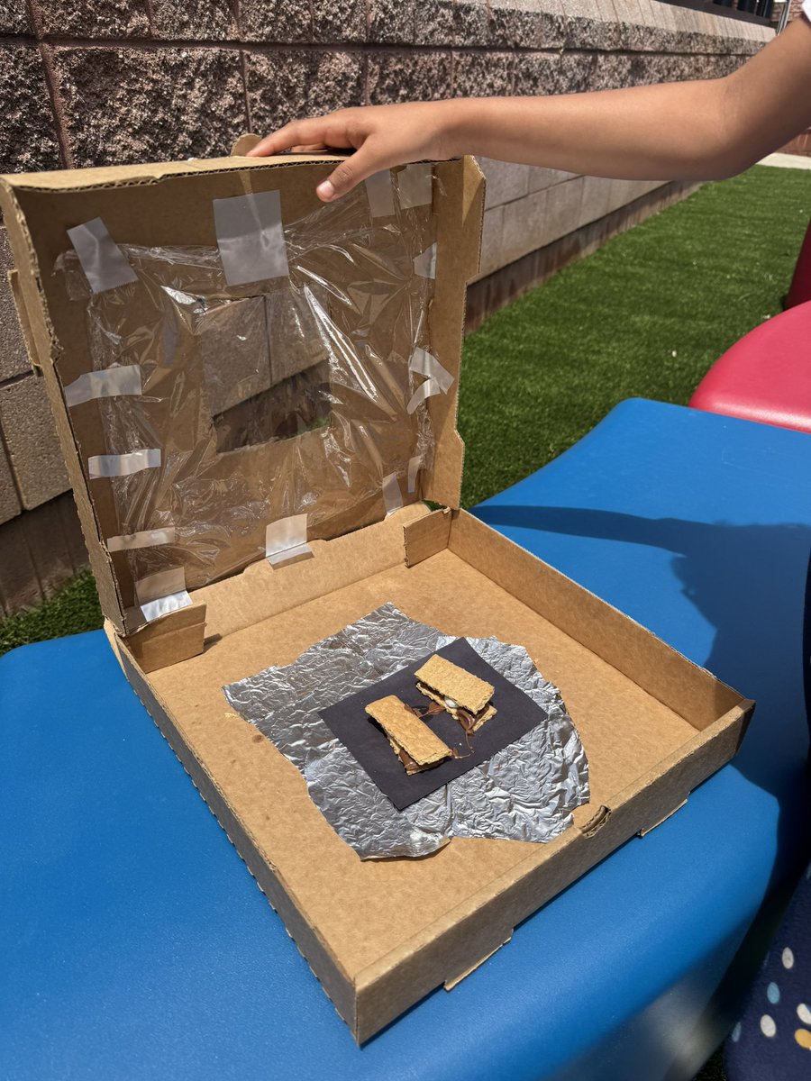 SBCEBobcats's tweet photo. 3rd graders made their own solar ovens and s’mores today! 🍫 ☀️ #sciencerules #sbcebobcats https://t.co/Dk7AEkWVGn