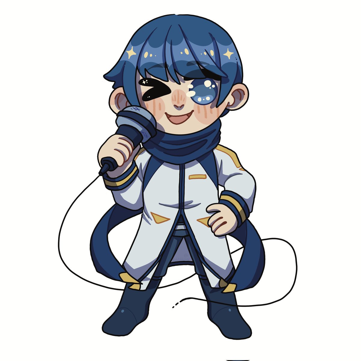 MelloWammy's tweet photo. As promised, Kaito is my next vocaloid sticker! He's here to take over Tetos spot in my vocaloid set since she'll be getting her own!!

#kaito #vocaloid #vocaloidfanart #kaitofanart #fanart https://t.co/4NnPXeq3KK