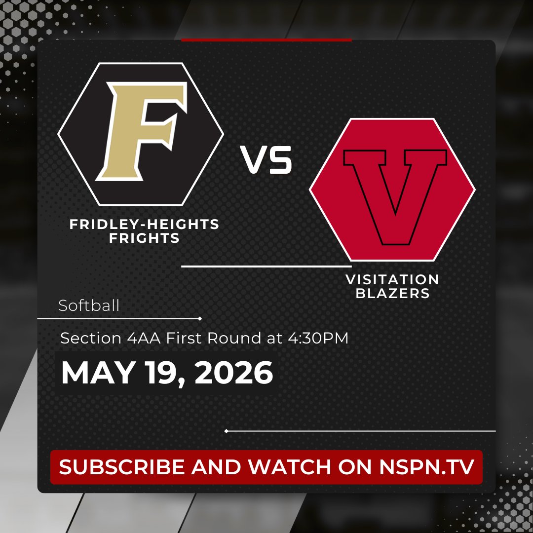 Region4AExSec's tweet photo. Section 4AA Softball: Fridley-Heights vs. Visitation
Live streaming link: https://t.co/pAcWj0NKT0
Subscription link: https://t.co/eUr7bdwDLi https://t.co/IIuFCAUZU7