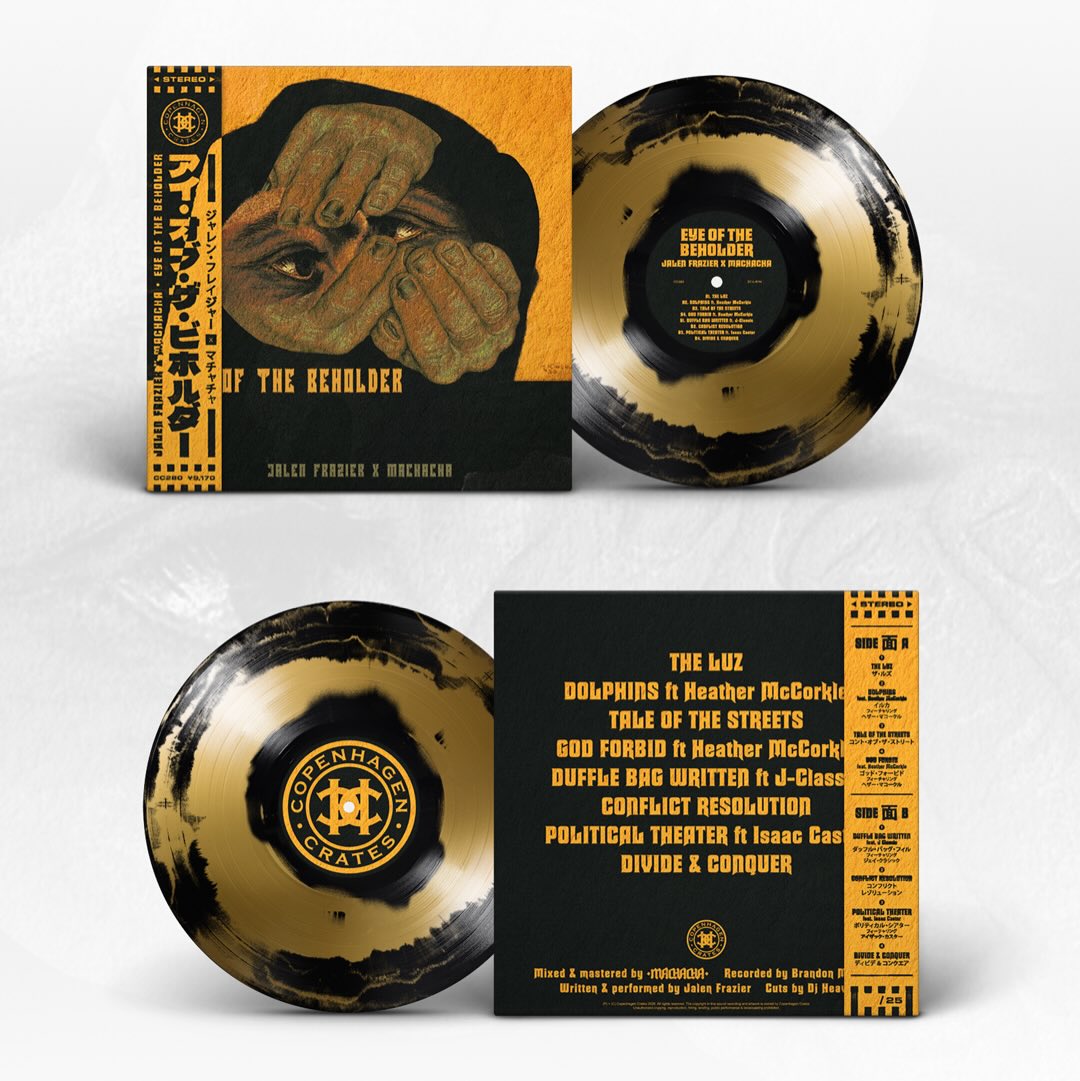 KrisKromanski's tweet photo. NOW: @CPHCrates 

"EYE OF THE BEHOLDER"
@KFGRB 
Denmarks finest label finally is back with da next drop yo! Jalien Frazier's previously released album fully produced by Machacha - strictly limited to 75 copies!
Listen:
🔊 https://t.co/fHgcEOdgu1
Cop:
👉🏾 https://t.co/52k7XHRhOf https://t.co/VsqCrcfIPS