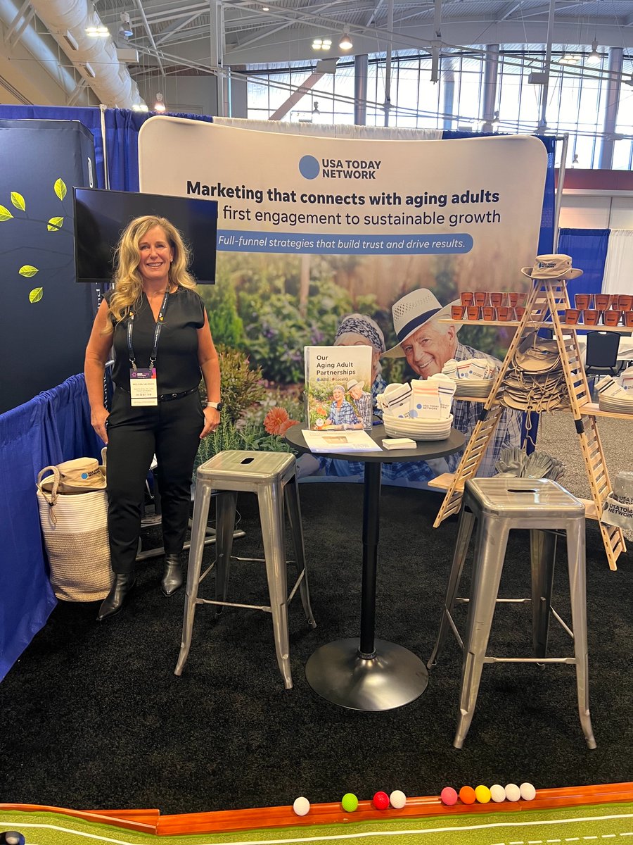 USAT_Network's tweet photo. Last day at @srlivingconf! 🏠
Conversations still going strong on digital strategies driving move-ins. Grateful to everyone who connected with us! If you’re here, say hi to Melissa! 👋

Shoutout HMP Global &amp; @Argentum for a fantastic event!

#seniorliving #propertymanagement https://t.co/X4PUHcqq4m