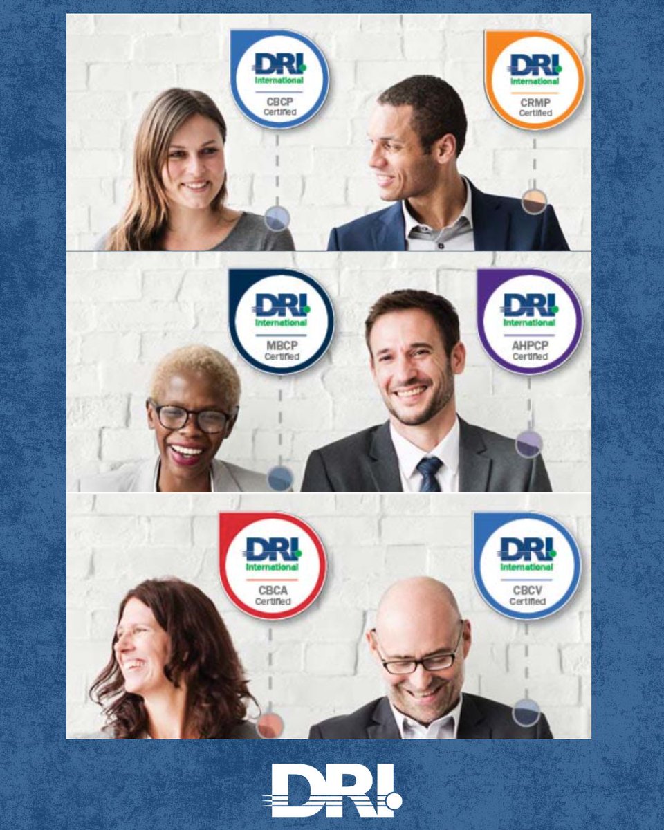 DRI_Intl's tweet photo. You worked hard for your DRI certification—now share it! Add a secure, verified digital badge (powered by Credly) to your LinkedIn, resume, or email at no cost to showcase your resilience skills. Claim yours today: https://t.co/AyUivhcDRY https://t.co/ttTbEaqRSK