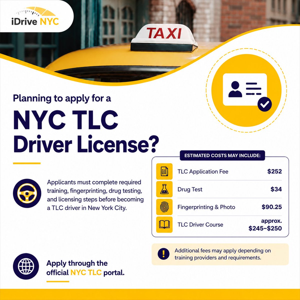 iDriveNYC's tweet photo. Planning to apply for a NYC TLC Driver License?
#NYCTLC #TLCDriver #NYCDrivers #UberNYC #LyftNYC #TaxiDriver https://t.co/9vtpNM48tS