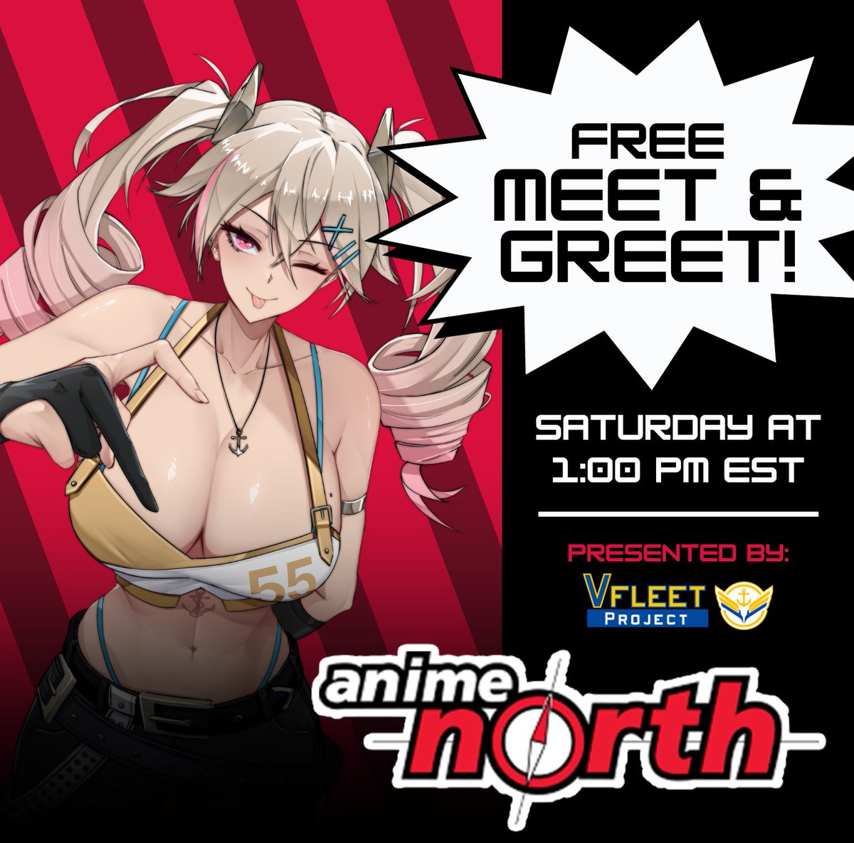 Lina55VT's tweet photo. Your Showboat is going to Canada! ✨💖

Can’t wait to meet all my lovely sailors this weekend at Anime North! 🥰 

Give this gyaru some love and visit her this weekend! 💋 https://t.co/GTZpwMFCGs