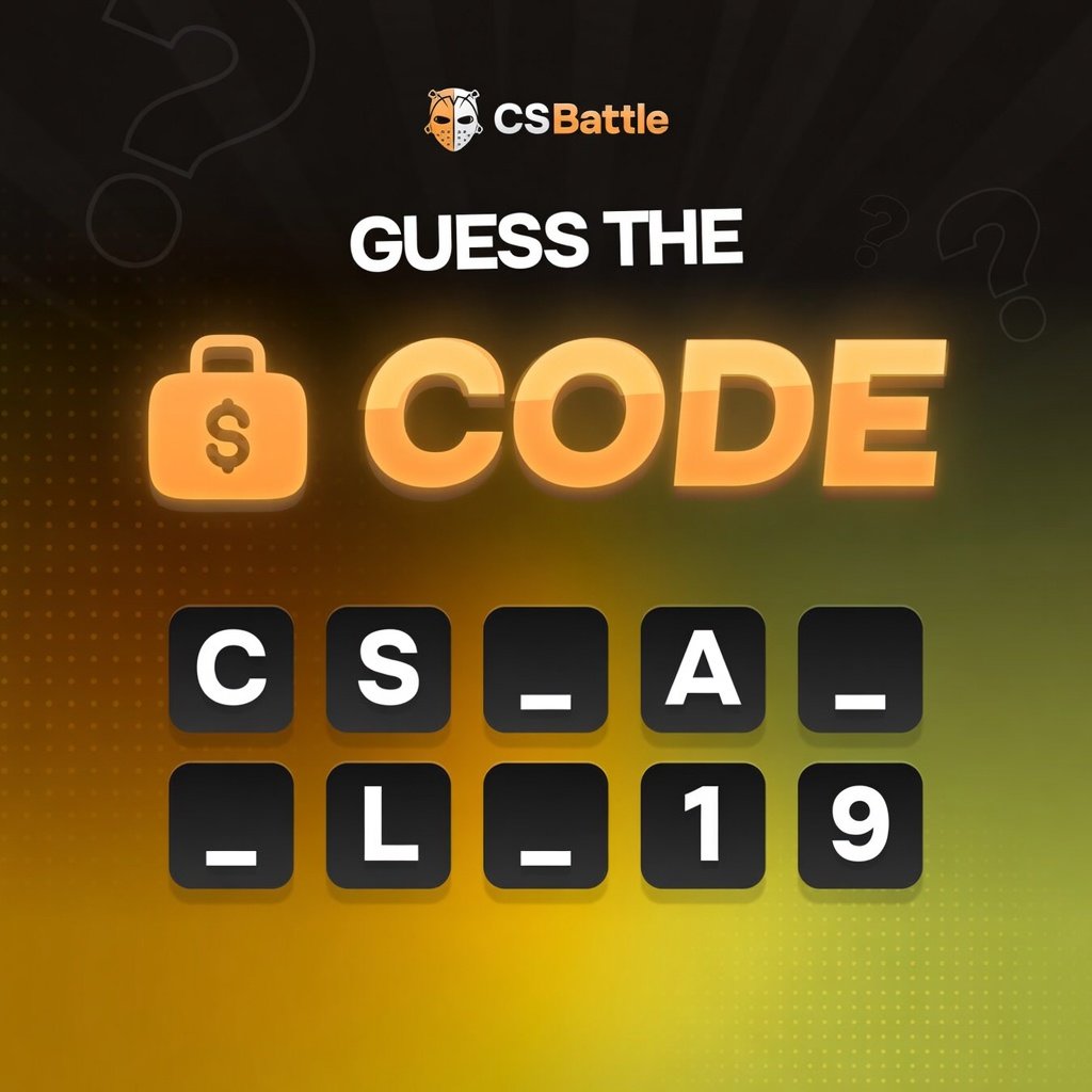 CsBattleCom's tweet photo. Can you guess this promocode? ( 50 uses )    

Follow+RT for chance to win some balance💸 https://t.co/wwMSFeLtbm