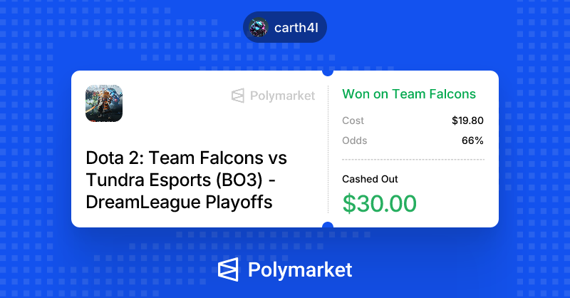 CartalRr's tweet photo. I just won on @Polymarket. https://t.co/1EyC6dW5Yc https://t.co/1YimGIujGz