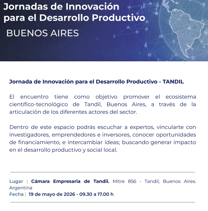 may_Is62's tweet photo. Jornada de Innovación para el Desarrollo Productivo - #TANDIL

Organizada por @UNICEN_Oficial @CONICETTANDIL @funsadosky @GobiernoTandil @innovacionar @nano_fan https://t.co/ZnvKdfFzD6