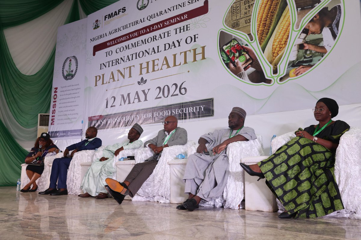 WAVE_RegionalCE's tweet photo. To commemorate International Plant Health Day on 12 May 2026, the @NAQSng hosted a celebration, marked by the representation of @WAVE_RegionalCE  by Professor @AngelaEniOby.  She took part in a working session with the NAQS Director General and the plant health team. #PlantHealth https://t.co/lfBvKeb7lb