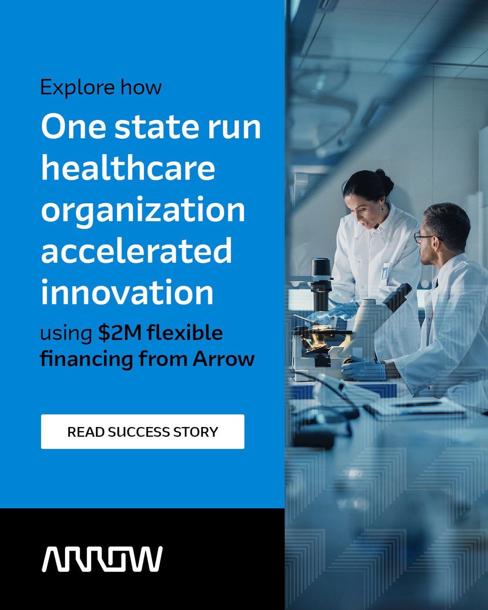 ArrowECS's tweet photo. Learn how a state run healthcare organization unlocked a $2M virtualization deal — by aligning payments, not compromising goals. Discover how Arrow Capital Solutions can help you: https://t.co/9AucknVIIW

#SLED #Healthcare #ITSolutions https://t.co/pkNHey2U74