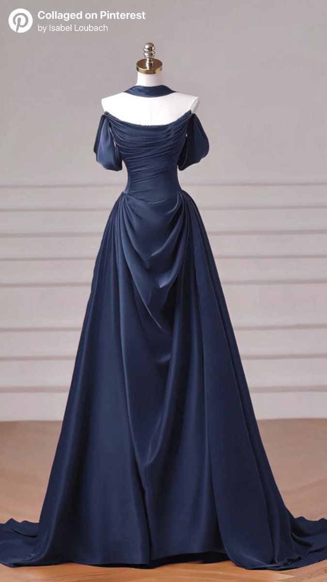 blue embroidered lace dress Paris Blue Lace And Embroidered Ball Gown 8 / Blue main image 1