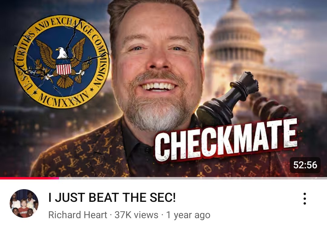 rhmaximalist's tweet photo. ICYMI: Richard Heart beat the SEC in 2025

Full video from him below 👇 https://t.co/45YPGjZqyV