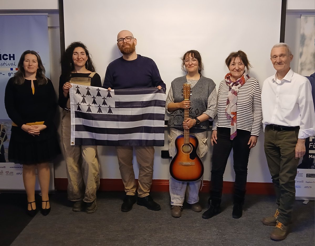 afcork's tweet photo. Many thanks to all who attended our 'Let's Celebrate #Brittany!' event at Alliance Francaise de Cork this evening, as part of the international Fête de la Bretagne programme.  
Congratulations to our fantastic presenters! https://t.co/gVWQHylPvK