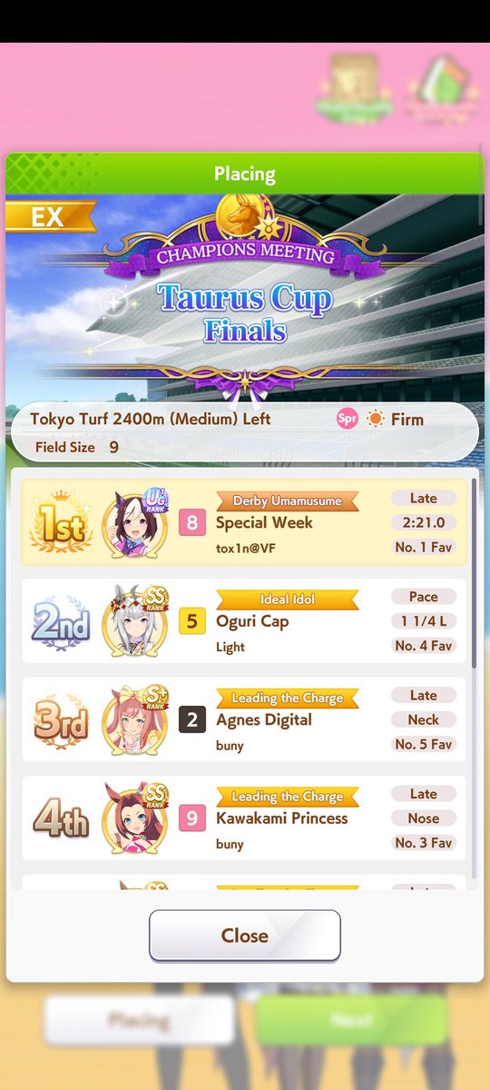 cxstorice's tweet photo. finally i can make her the derby umamusume, this is my best cm so far, hopefully i can get her to 90% solo winrate someday before she retire https://t.co/jCe7yD2Ooy