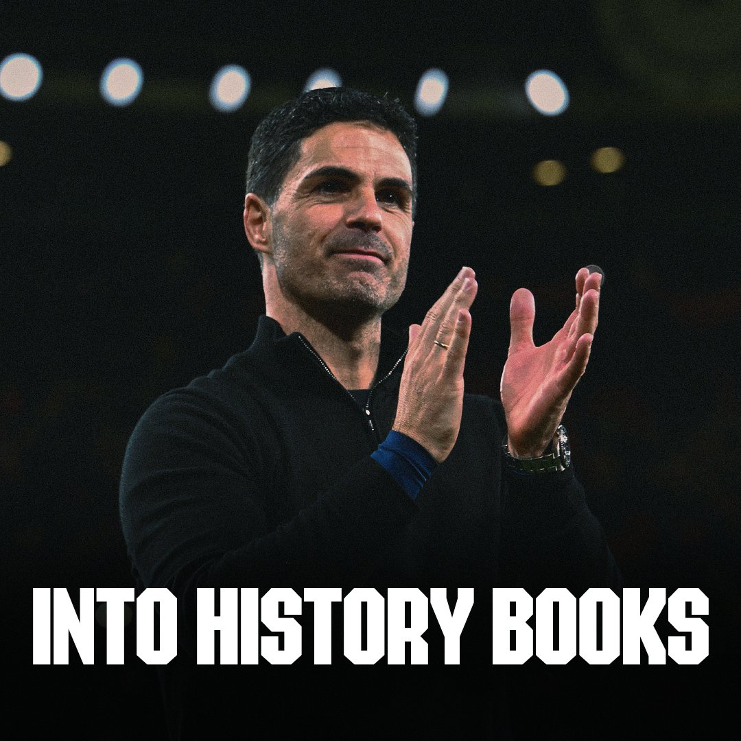 Arsenal's tweet photo. We've got super Mikel Arteta 🫶

Our boss makes his managerial mark 👇