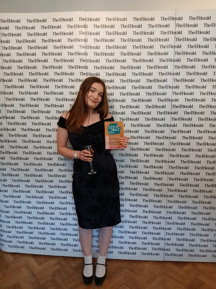 _katherinemckay's tweet photo. I was so excited to win Student News Writer of the Year @heraldscotland in partnership with @WeberShandwick last week!🎉 https://t.co/9u4dhSS54z