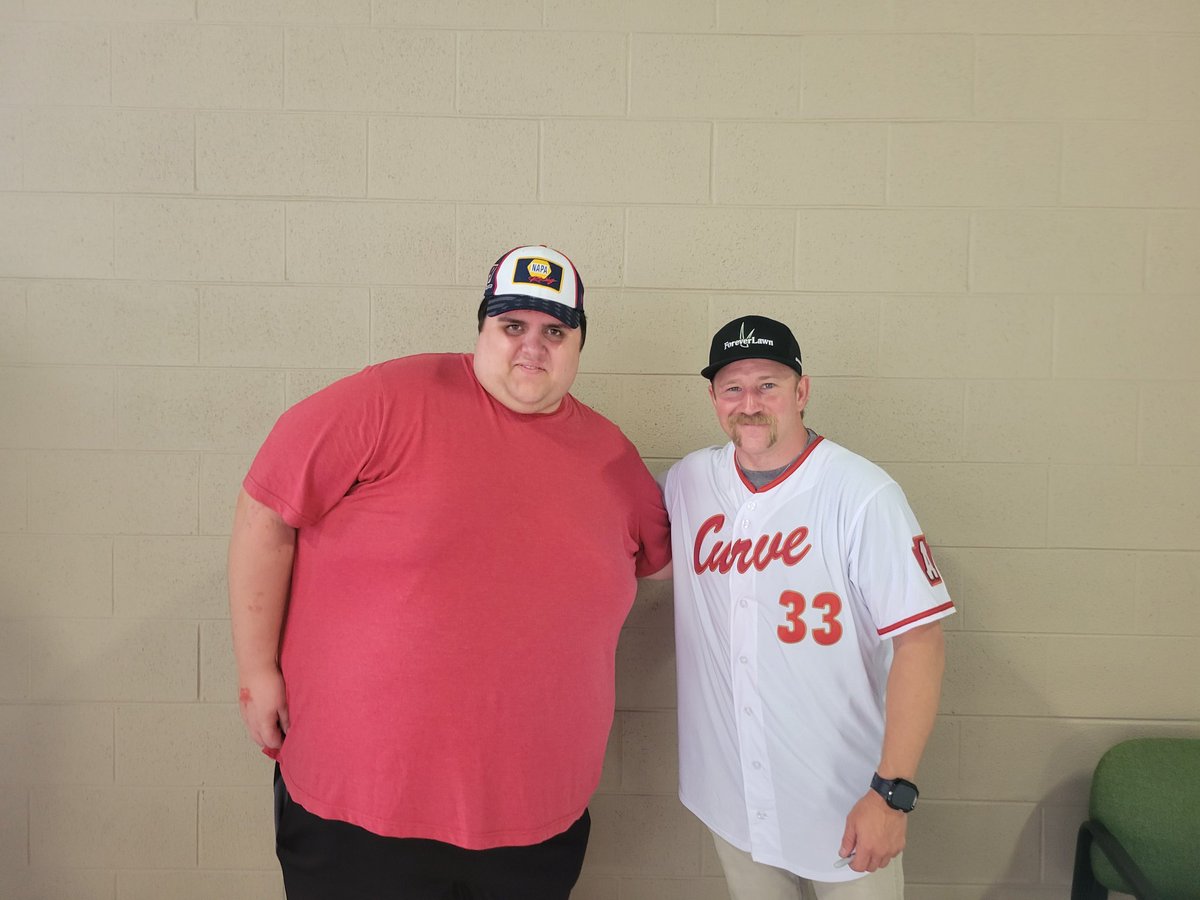 BigEdSheets's tweet photo. Perfect night for @AltoonaCurve baseball and for Racing Night. @JEarnhardt1 making an appearance. Great guy from a great family! https://t.co/j9A3UIVErT