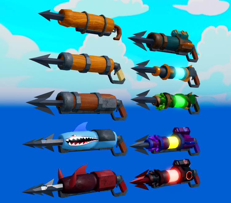 Nolzzi's tweet photo. Made some harpoons and rigged + animated fish, for an upcoming game. Did my best as a scripter🔥

#roblox #RobloxDev https://t.co/LpLEhoDVBu