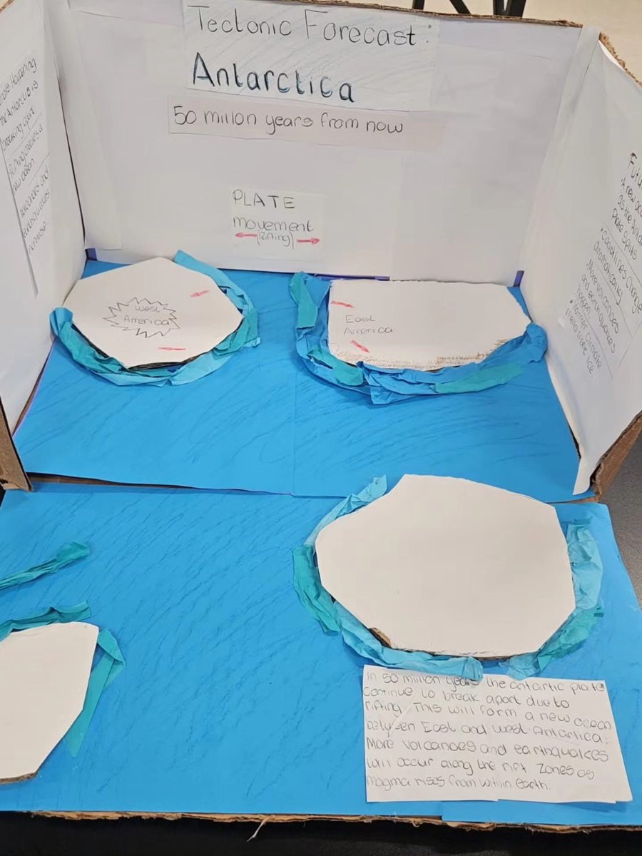 ERLancasterMS's tweet photo. 🌎🔬 LMS 7th grade Science students are diving into the future with their EOY Tectonic Forecast projects — predicting how Earth’s plates may shift 25-200 million years from now! 🌍✨ #LMSTigers #ScienceInAction #FutureScientists #STEMEducation https://t.co/mqcLRDMaVQ
