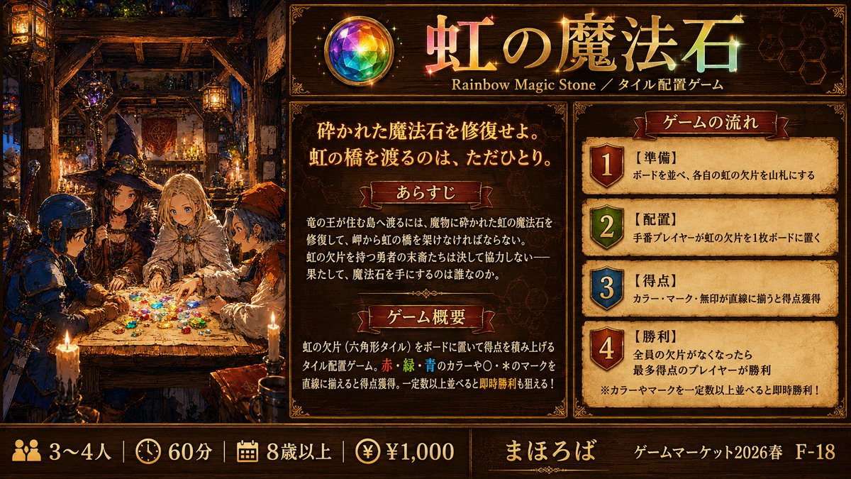 Rainbow Magic Stone Board Game Flyer