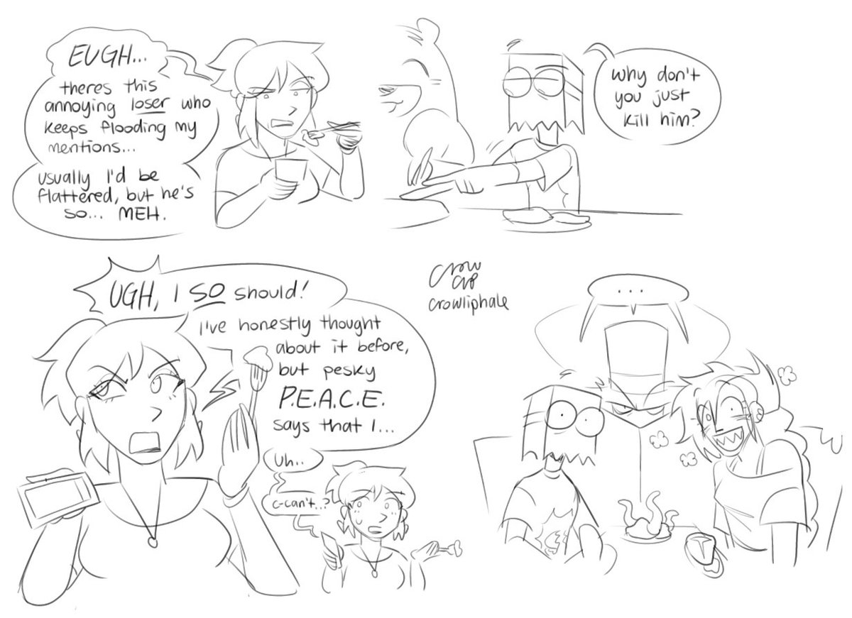 crowliphale's tweet photo. Worst Thanksgiving Ever #villainous #lizardheart https://t.co/RDCWfFRnHh