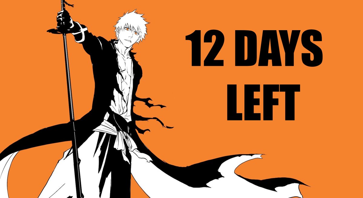 CountdownBleach's tweet photo. 12 DAYS AWAY FROM THE RETURN OF BLEACH ANIME.

#BLEACH #TYBW #BLEACH_anime #BLEACHTYBW #BLEACH2026 #ICHIGO https://t.co/B8xpkLpNKk