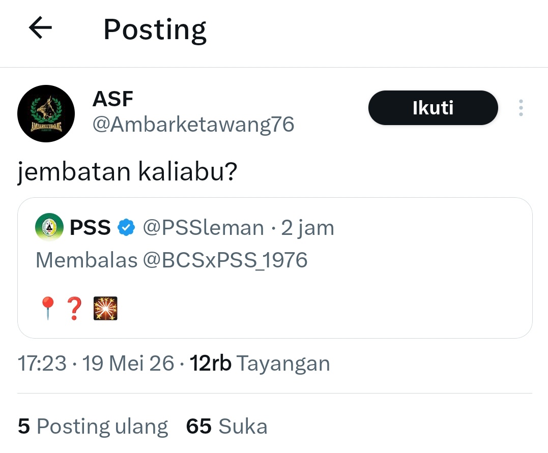 Ujian157's tweet photo. @Ambarketawang76 wes tok lakoni njut dibusak? wakakakaka https://t.co/izoxPq41SD