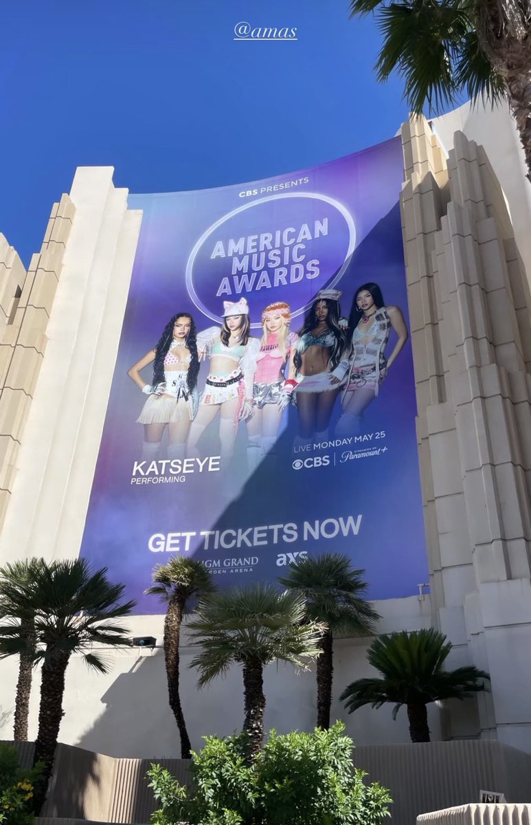 KATSEYEBASE's tweet photo. The AMAs Billboard featuring KATSEYE is now up! https://t.co/k6bNBQPXgD