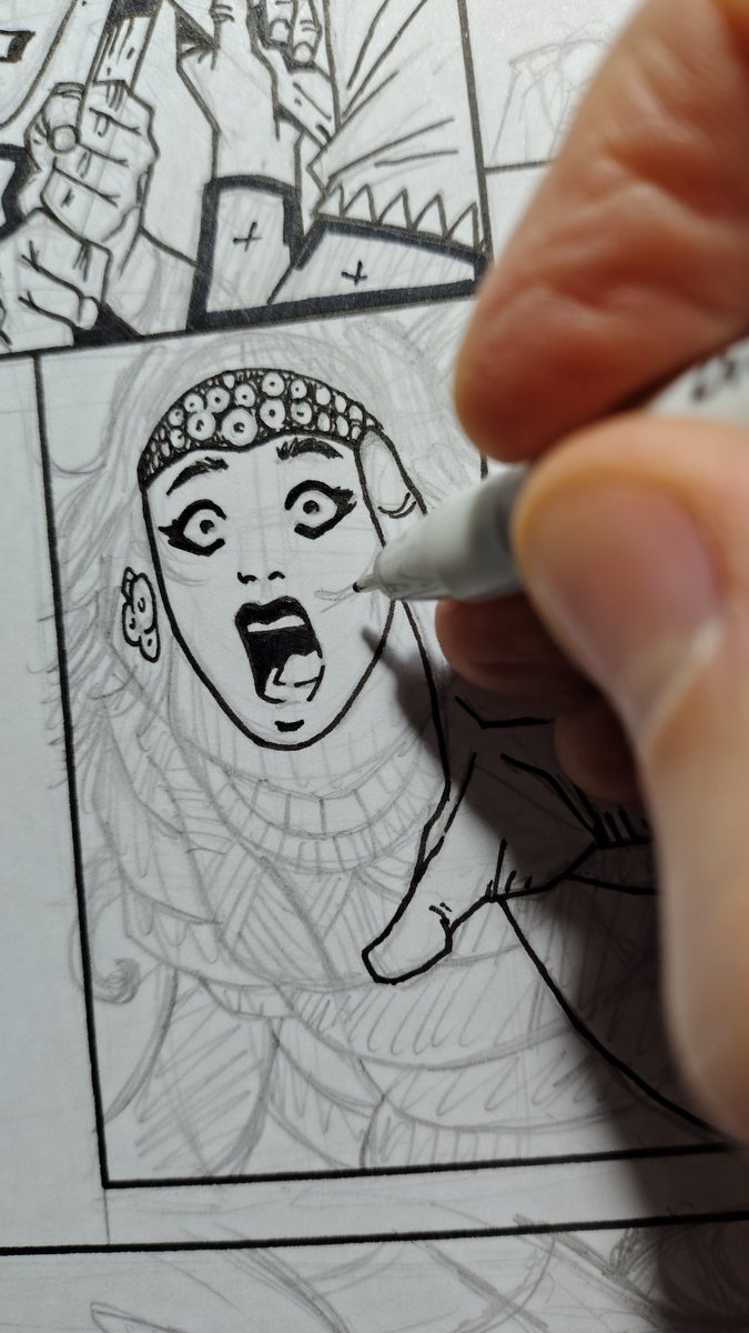 Kristian_Rossi's tweet photo. More bts from Blood Realm new book!! This issue is full of terrifying new foes, revelations and lots of Kyron Morvel's badassery! Be prepared, travellers!!

#bloodrealm #indiecomics #wip #inks https://t.co/73zpRcOjHL