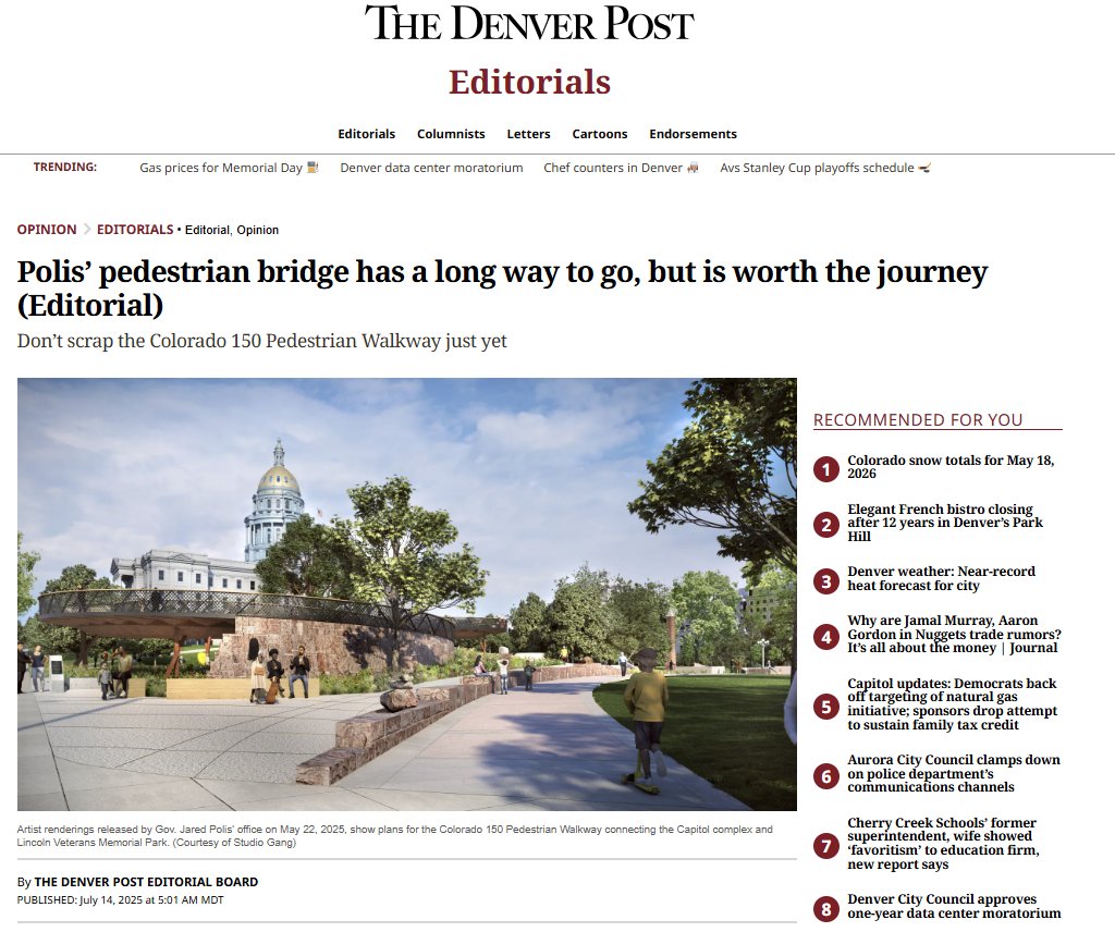 KyleClark's tweet photo. May we all find a friend as loyal as the Denver Post editorial board is to Governor Polis

Backed Polis' Prop HH (voters defeated it by 20 pts)

Backed Polis' Bridge to Nowhere (94% in Polis' own online poll opposed it)

Backed Polis' clemency for Tina Peters (results TBD) https://t.co/BaQ536WZvq