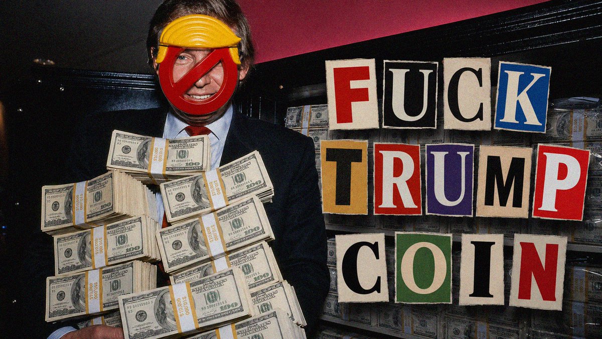 ftc_movement's tweet photo. Every dollar into Fuck Trump Coin is one less for $TRUMP. Let’s flip the orange man’s net worth with our market cap! https://t.co/R6xiYCr6YN