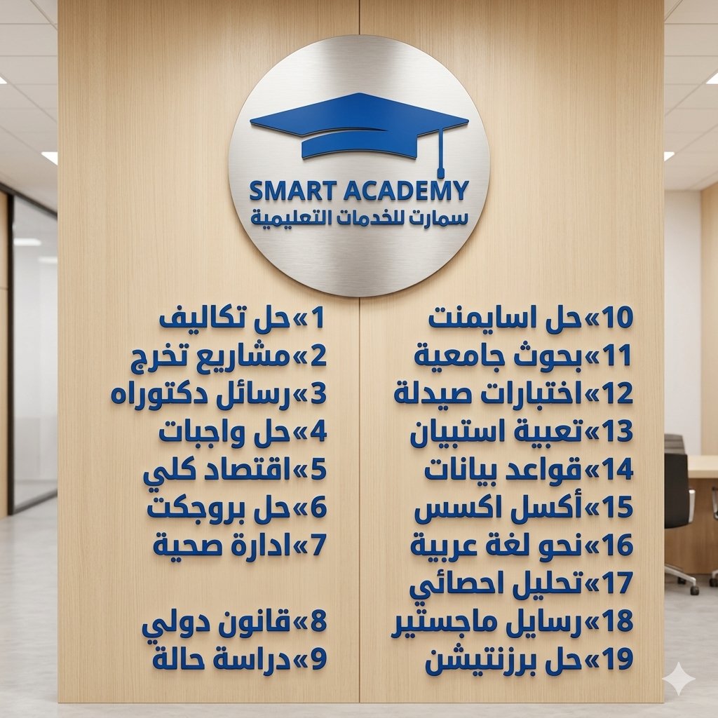 مكتب Smart رسائل ماجستير -مشاريع - تقارير-بحوث tweet media
