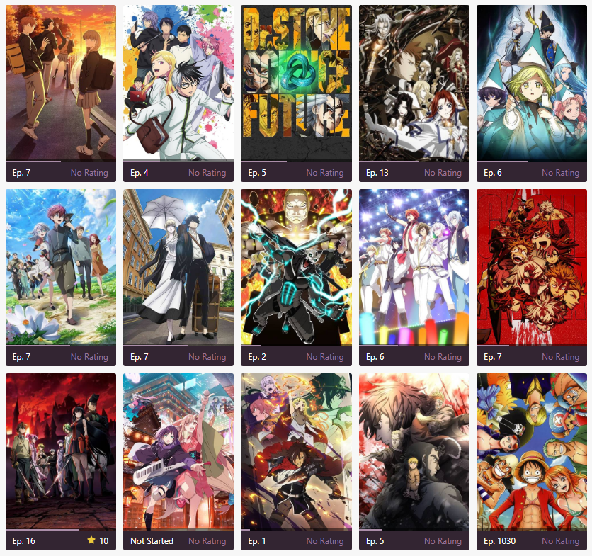 malbread_'s tweet photo. Currently in the middle of too many anime series... why do I do this to myself?😭 19/50 anime completed so far this year

Send me more Anime recs😏

#anime #drstone #onepiece #witchhatatelier #malbread https://t.co/gTXuXcpeFh