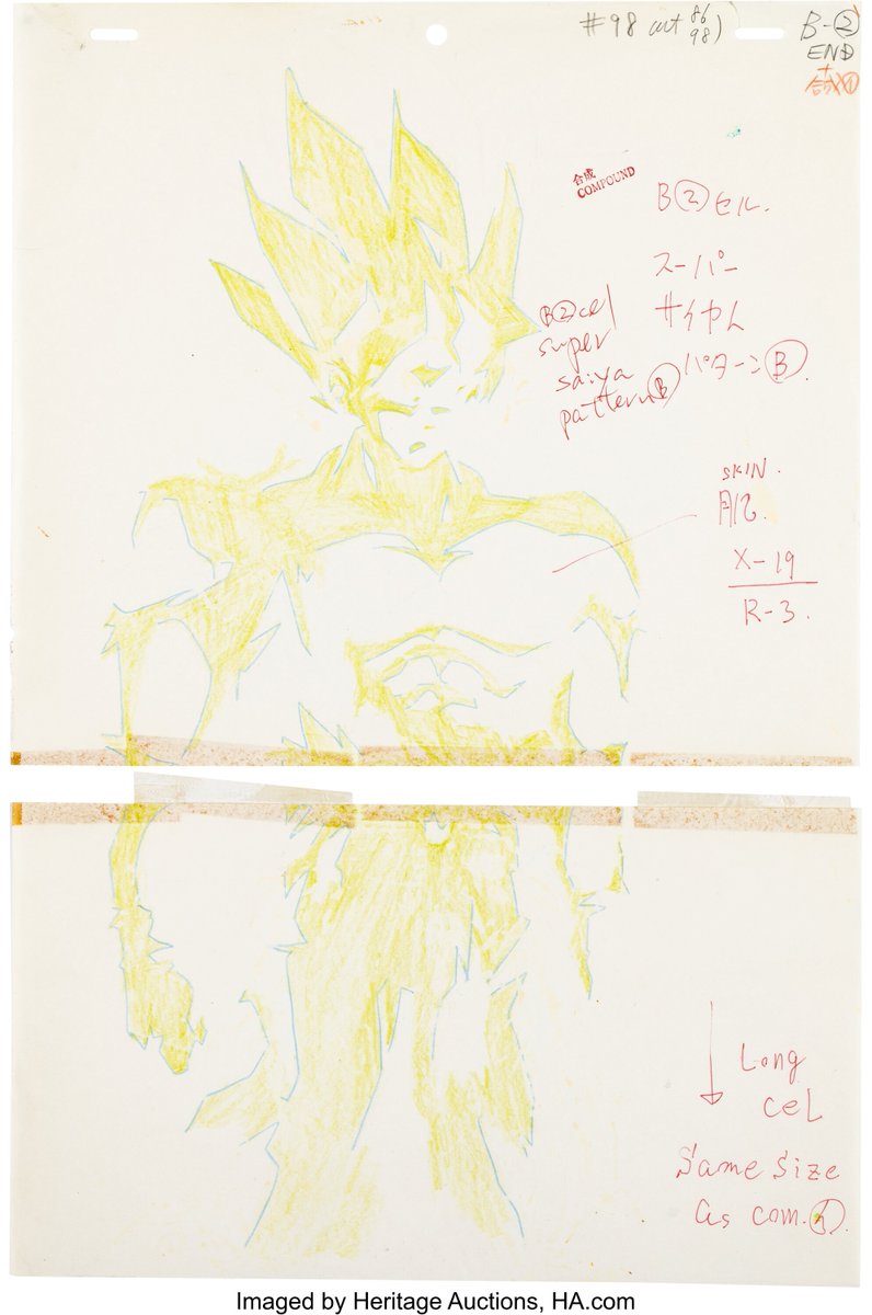 AnimeCartoonCel's tweet photo. Goku SSJ #PanCel Namek #ProductionCel Sketch #Douga Doga
Sld for $29,280 in May 2026
More #AnimeCel & #Cels / #Cel here: Mokuji78
Dragon Ball Z #Anime Animation #DragonBallZ DBZ #ドラゴンボール セル画 https://t.co/gF8qMLtMR0