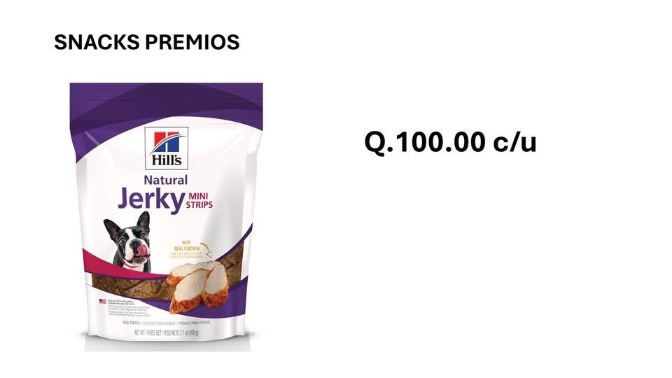 ASAAgroVet's tweet photo. SNACKS HILL´S SCIENCE DIET
Hill’s Natural Jerky Mini Strips, premios para perro con pollo sin conservadores 200g    Q.100.00
Pedidos por DM,
Correo electrónico: ventasasaagrovet@gmail.com
WhatsApp: 4567 4040 https://t.co/WrA825VGAu
