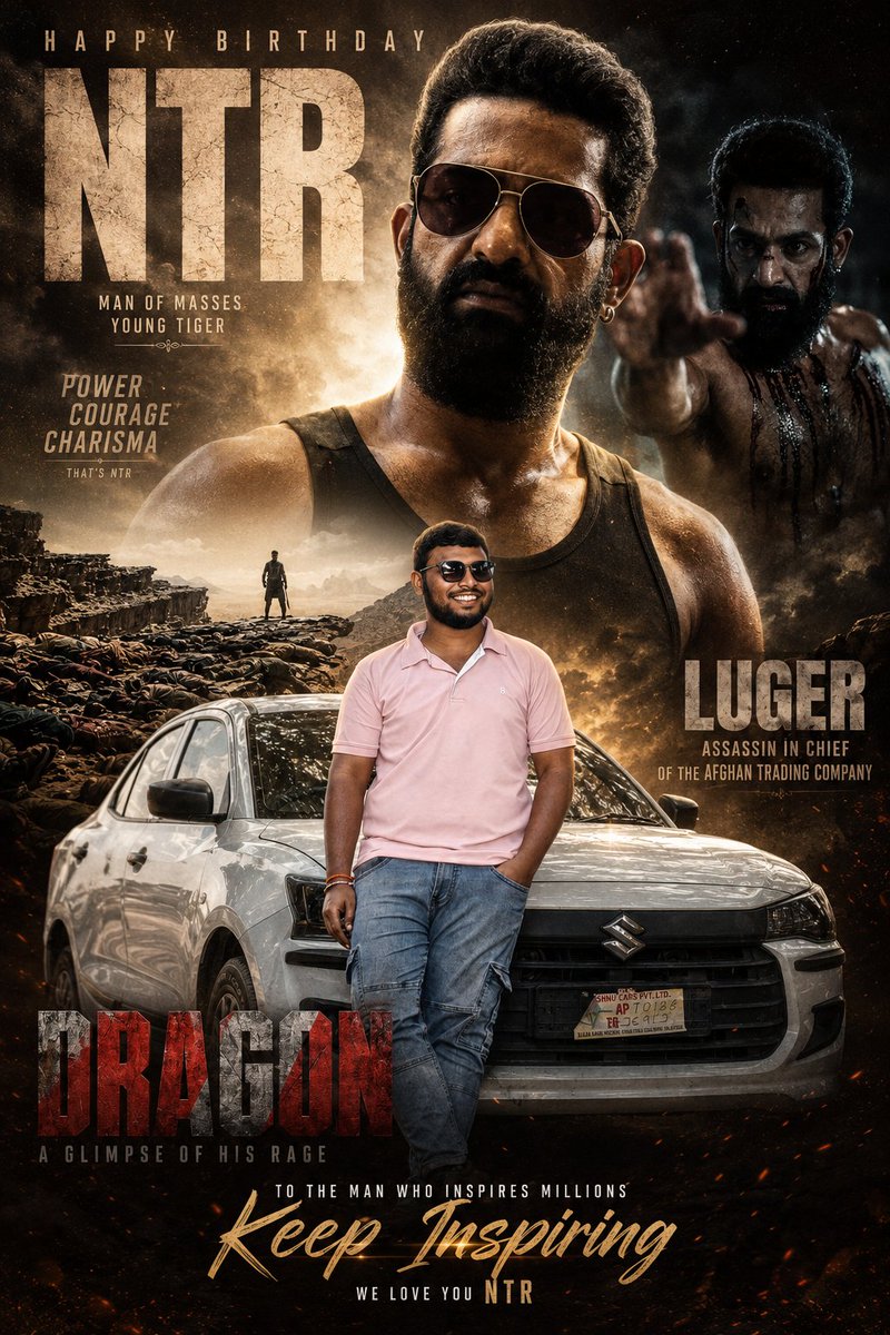 ranjith_sandra's tweet photo. “Fearless screen presence, unmatched energy, limitless craze — that’s NTR Anna!
Happy 43rd Birthday to the Man of Masses 🔥 @tarak9999 https://t.co/jniUVDMthj
