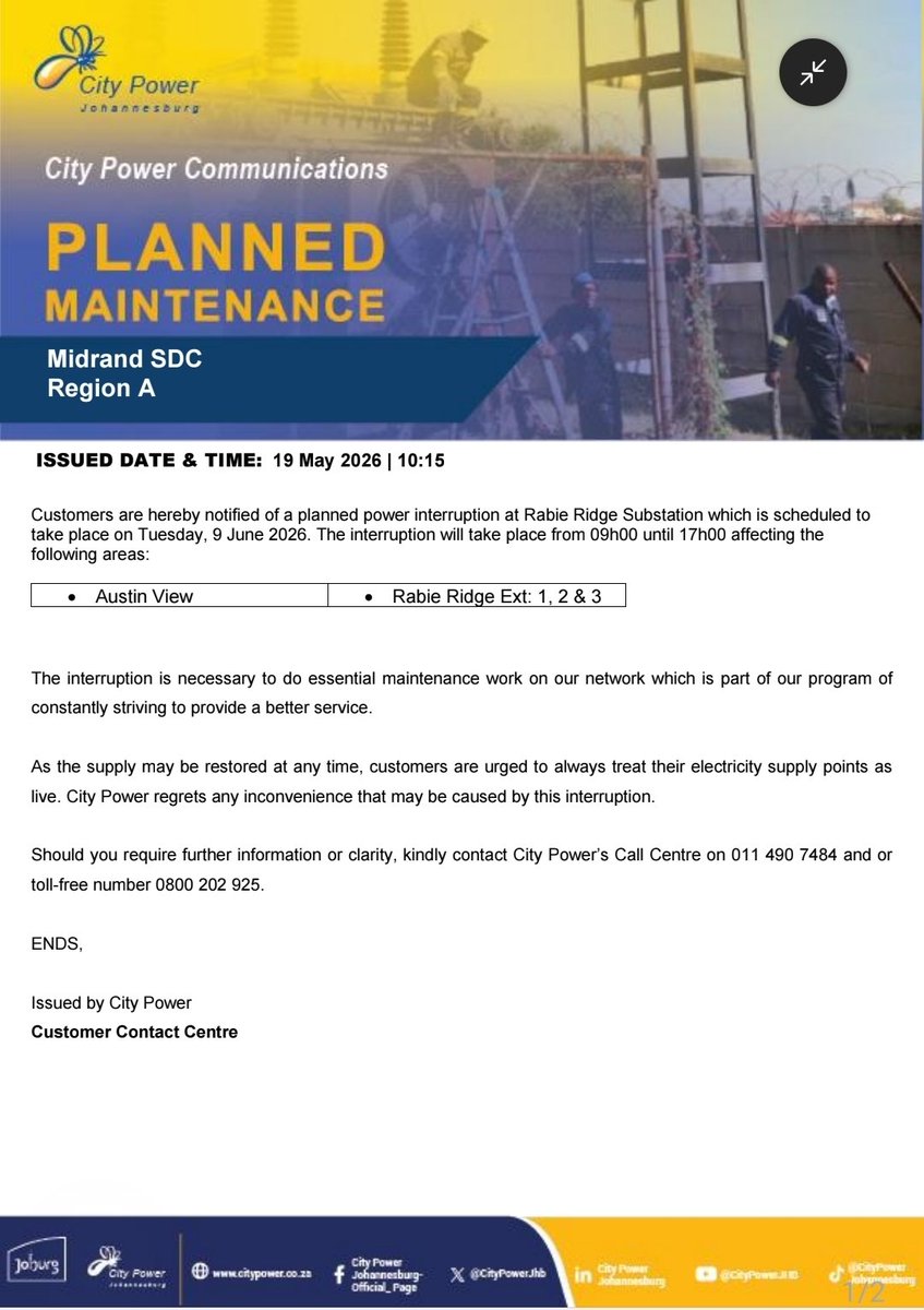 Outage details