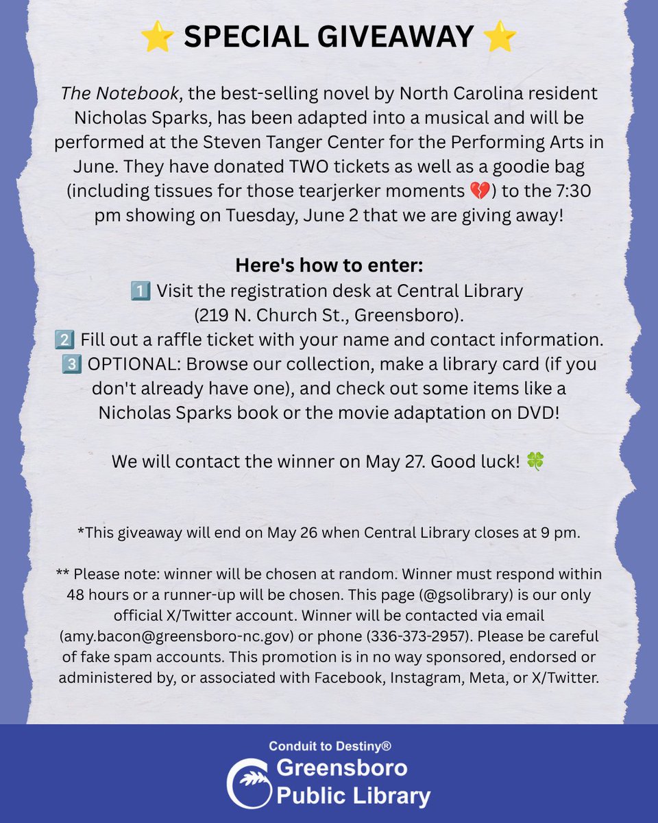 Greensboro Public Library tweet media