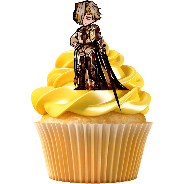 pmtwtbakery's tweet photo. ˗ˏˋ ꒰ order n. 5 !  ꒱ ˎˊ˗
sender: admin 💠

a kromer-themed cupcake for @Signalice39

❝happy canto 7, you're gonna struggle a LOT❞ https://t.co/IEogQrBZ1R