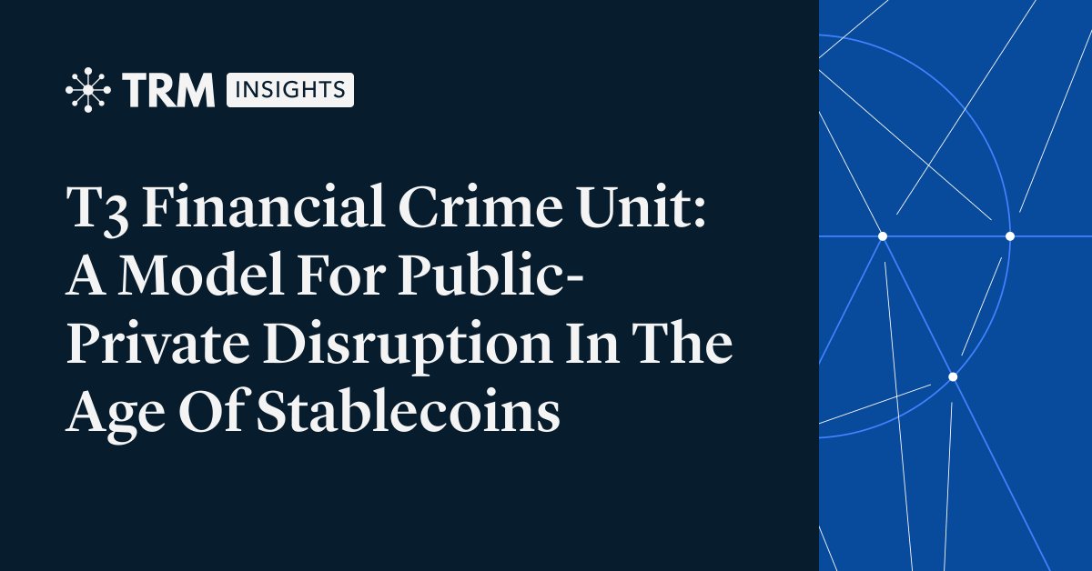 T3_FCU's tweet photo. T3 FCU was built to connect intelligence, network visibility, and real-time enforcement into a faster response system for illicit activity on-chain.

That coordination has helped freeze over $450M in illicit assets globally.

More details from @trmlabs 👇
https://t.co/znV9cqUBUy https://t.co/R1SVKYZWJt